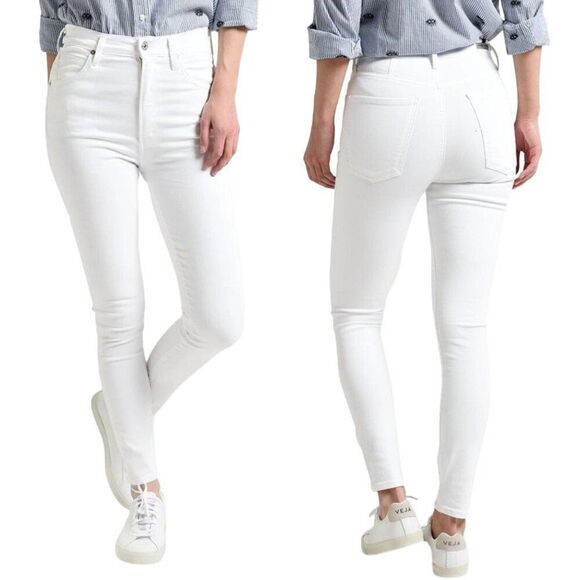 Citizens Of Humanity Chrissy Uber High Rise Skinny Jeans 30 White Stretch City - Picture 1 of 16